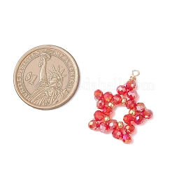 AB Color Plated Glass Pendants&nbsp;PALLOY-MZ01076