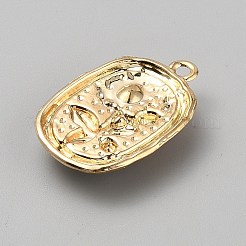 Golden Tone Alloy Enamel Pendants&nbsp;FIND-SZC0020-02D