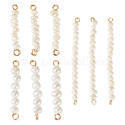 9Pcs Potato Pearl Connector Charms&nbsp;PALLOY-TA00130