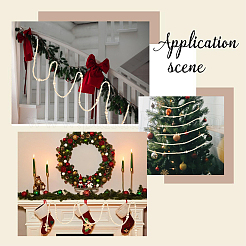 Round Wooden Beaded Garland for Christmas Tree Decoration&nbsp;AJEW-WH20019-62