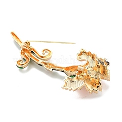 Carnation Alloy Rhinestone Brooches Pins&nbsp;LS-JEWB-I049-04KCG