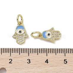 Golden Brass Micro Pave Cubic Zirconia Pendants&nbsp;KK-L209-078G-05