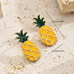 Alloy Pineapple Stud Earrings&nbsp;WJ2176