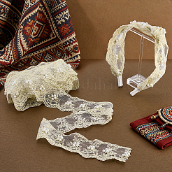 5 Yards Polyester Lace Ribbon&nbsp;OCOR-PH0036-77B