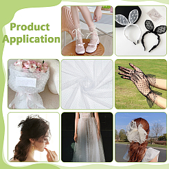 Polyester Mesh Fabric&nbsp;DIY-WH0698-011B
