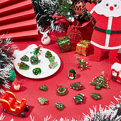 20Pcs 10 Styles Christmas Theme Handmade Lampwork Beads&nbsp;LAMP-AR0001-44