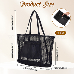 Polyester Braided Women's Tote Bags&nbsp;AJEW-WH20072-26B
