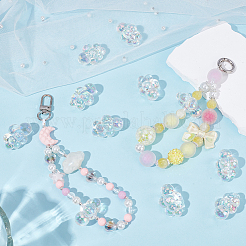 20Pcs UV Plating Transparent Acrylic Beads&nbsp;MACR-SC0002-55A