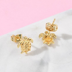 Brass Stud Earrings for Women&nbsp;EJEW-G464-03G