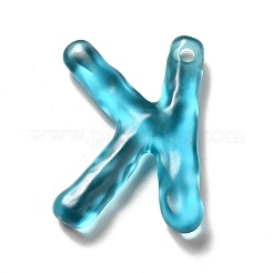 Transparent Resin Alphabet Pendants&nbsp;RESI-C028-02K