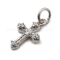 Brass Micro Pave Cubic Zirconia Charms&nbsp;KK-C134-26P