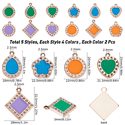 UV Plating Acrylic Pendant Rhinestone Settings&nbsp;OACR-SC0001-03LG