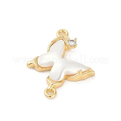 Brass ABS Plastic Connector Charms&nbsp;KK-U043-15G