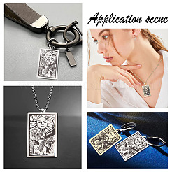 8Pcs 2 Colors 201 Stainless Steel Pendants&nbsp;STAS-DC0011-12