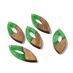 Opaque Resin & Walnut Wood Pendants&nbsp;RESI-N025-047B-01