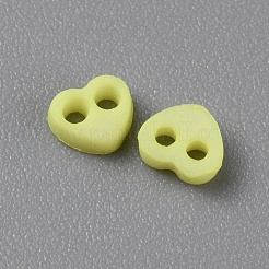 2-Hole Frosted Mini Resin Buttons&nbsp;BUTT-WH0020-29C
