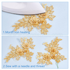 Polyester Embroidery Sew on Appliques&nbsp;PATC-WH0008-102A