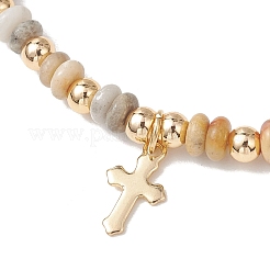 2Pcs Natural Crazy Agate Beads Stretch Bracelets&nbsp;BJEW-JB13415-04