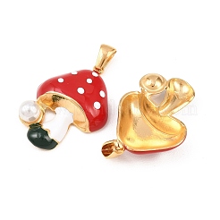 304 Stainless Steel Enamel Pendants&nbsp;STAS-A135-03G