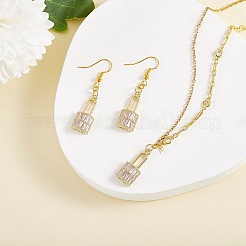 5Pcs Brass Micro Pave Clear Cubic Zirconia Pendants&nbsp;ZIRC-SZ0003-24