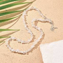 Natural Supper 7 Rutilated Quartz Chip Beaded Necklaces for Men Women&nbsp;NJEW-G159-01J