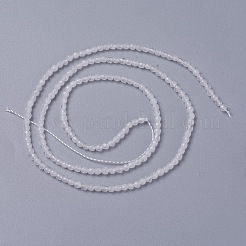 Natural White Jade Beads Strands&nbsp;G-F596-46E-2mm