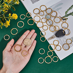 40Pcs 2 Styles Brass Split Key Rings&nbsp;KK-CY0001-05