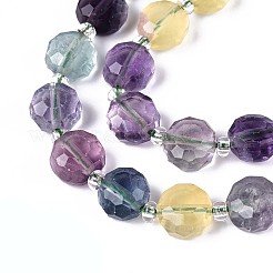 Natural Rainbow Fluorite Beads Strands&nbsp;G-B153-B16
