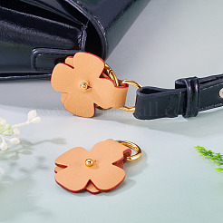 Flower Cowhide Suspension Clasps&nbsp;FIND-TAC0036-055G-01