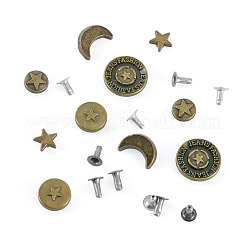 50Pcs 5 Styles Alloy River Studs&nbsp;FIND-TA0009-69