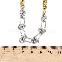 6MM 304 Stainless Steel Mixed Link Chain Necklaces&nbsp;NJEW-L470-01GP