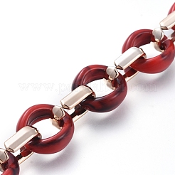Transparent Acrylic Handmade Cable Chain&nbsp;AJEW-JB00547-07