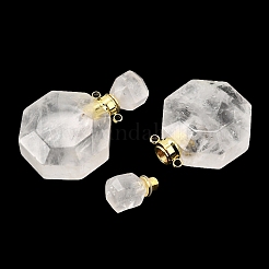 Natural Mixed Stone Perfume Bottle Pendants&nbsp;G-L623-13G