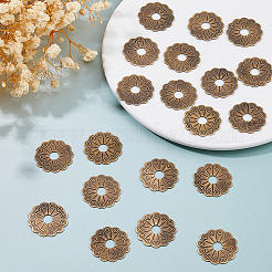 20Pcs Brass Flower Washers&nbsp;KK-FH0008-16AB
