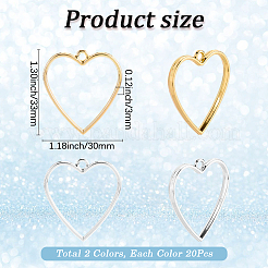 40Pcs 2 Colors Alloy Pendants&nbsp;FIND-SP0004-97B