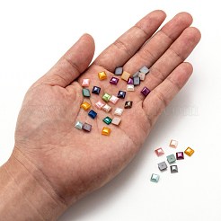 ABS Plastic Imitation Pearl Cabochons&nbsp;SACR-R748-6x6mm-M