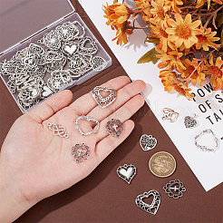 60Pcs 10 Styles Tibetan Style Alloy Pendants&nbsp;FIND-UN0015-56