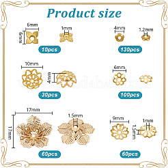 390Pcs Alloy & Iron & Brass Bead Caps&nbsp;DIY-PH00021-69