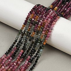 Natural Multicolor Tourmaline Beads Strands&nbsp;G-S388-A01-3mm