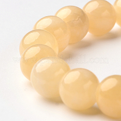 Natural Jade Round Bead Stretch Bracelets&nbsp;BJEW-L594-A05