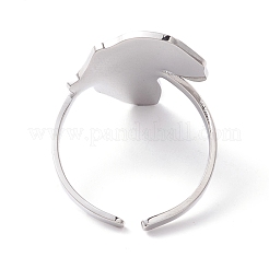 Non-Tarnish Map of Africa Cuff Ring&nbsp;RJEW-B035-05P