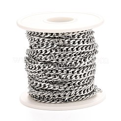 Tarnish Resistant 304 Stainless Steel Cuban Link Chains&nbsp;CHS-K016-02B-P