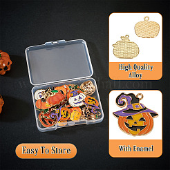 20Pcs 10 Styles Halloween Theme Alloy Enamel Pendants&nbsp;ENAM-TA0003-43