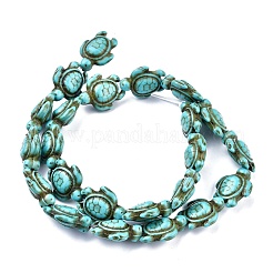 Dyed Synthetic Turquoise Beads Strands&nbsp;G-M152-10-B