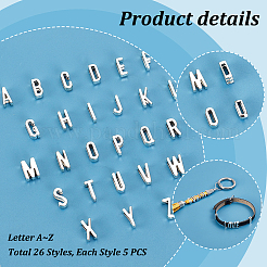 Tibetan Style Alloy Alphabet Slide Charms&nbsp;TIBEP-PH0004-49AS