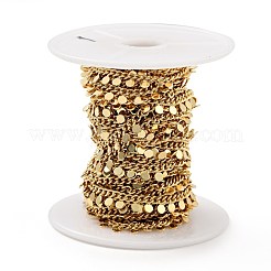 Rack Plating Real Brass Curb Chains&nbsp;KK-E015-01G