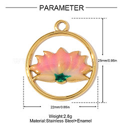 304 Stainless Steel Enamel Pendants&nbsp;STAS-OY006-31G
