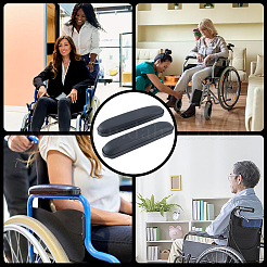 2Pcs Imitation Leather & Sponge Wheelchair Armrests&nbsp;AJEW-CL0002-63B