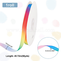 50 Yards Gradient Color Polyester Ribbon&nbsp;OCOR-WH0070-45B
