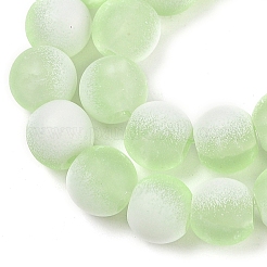 Frosted Crackle Glass Beads Strands&nbsp;GLAA-U001-6mm-M09